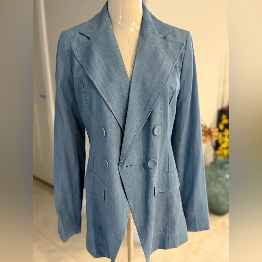New York & Company Light Blue Blazer